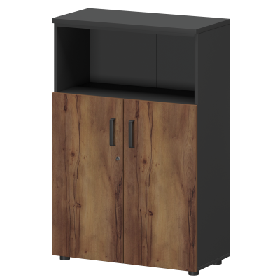 Шкаф Смарт СМШ-38Д2 Тип1 Графит/Таксония (792x380x1214)