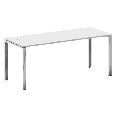 Metal System Direct Стол рабочий руковод. П-обр. м/к БП.СРР-5.7 Белый/Нержавеющая Сталь 1800*720*750