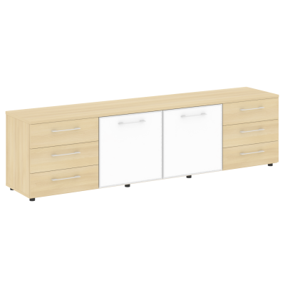 Yalta Тумба модульная LT.TS-4.2 white Акация Лорка/Стекло White 2188*450*580