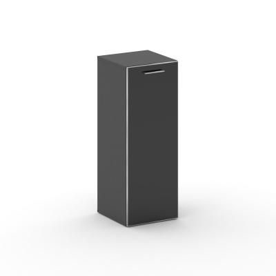 Cross Шкаф узкий средний CR.SU-204 (L) black Базальт/Лакобель Черный 450*460*1202