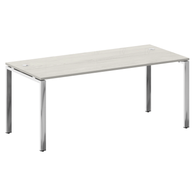 Metal System Direct Стол рабочий руковод. П-обр. м/к БП.СРР-5.8 Дуб Наварра/Нержавеющая Сталь 1800*8