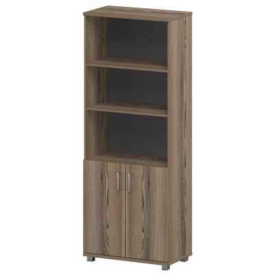 Стеллаж высокий полузакрытый "НТ-580;НТ-600.2" Дуб сафари 800x445x2050 Аргентум