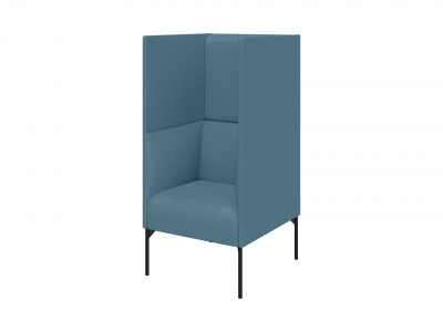 Кресло высокое, Бридж, Brd1H-2, sweet_azure, ткань: рогожка