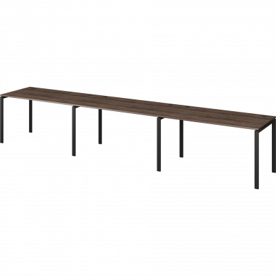 Бенч линейный на 3 рабочих места Арго-М АМБЛ-002-3 Лагос/Антрацит (3600x730x760)