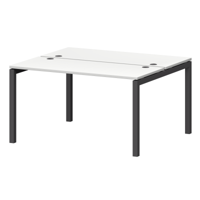 Бенч двойной на металлокаркасе Смарт СМС2-П-10К.120.Пр50 Белый/Антрацит (1000x1236x750)