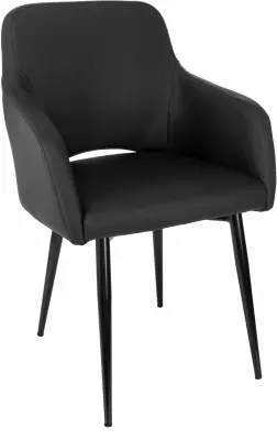 Кресло Бюрократ CH-380F черный экокожа на ножках металл