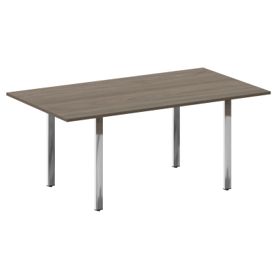 Metal System Direct Стол перег. П-обр. м/к БП.ПРГ-180 Вяз Благородный/Нержавеющая Сталь 1800*1000*75