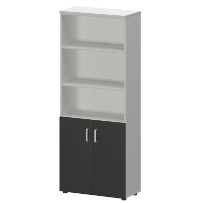 Шкаф Смарт СМШ-58Д2 Тип1 Белый/Графит (792x380x1990)