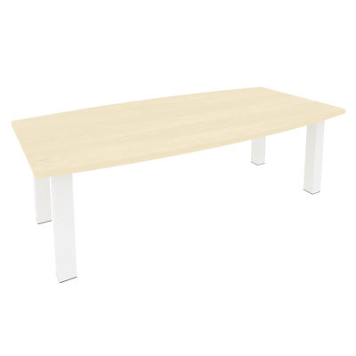 First Стол переговорный KPRG-1 Клен/Металл Белый 2400*1200*750