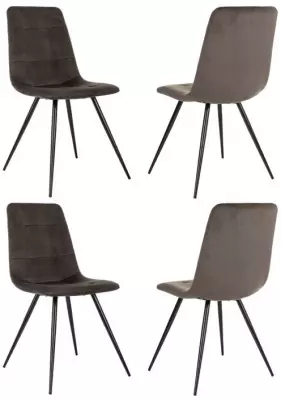 Стул для дома Бюрократ CH-K1_4 комплект 4шт коричневый Holland 74 металл черный на ножках (CH-K1_1/HL74_4)