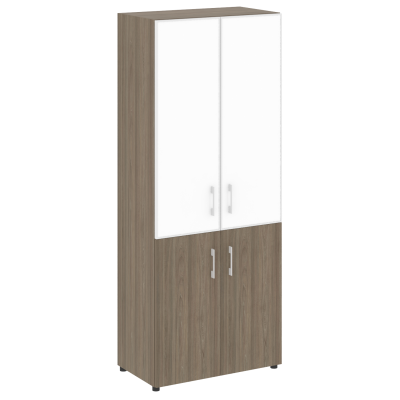 Yalta Шкаф LT.ST-1.2 R white Вяз Благородный/Стекло White 800*450*1987