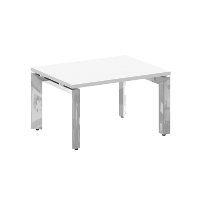 Onix Direct Lux Стол журнальный П-обр. м/к M-O.MP-SJ-1 Белый Бриллиант/Нержавеющая Сталь/Хром 780*60