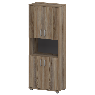 Стеллаж высокий полузакрытый "НТ-580;НТ-600.2;НТ-600.2" Дуб сафари 800x445x2050 Аргентум