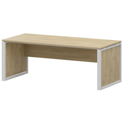 Стол руководителя Аргентум-М НТМ-180 Баттл Рок/Белый (1800x800x750)