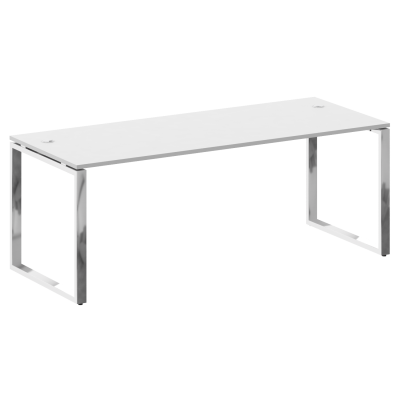 Metal System Direct Стол рабочий руковод. О-обр. м/к БО.СРР-6.8 Белый/Нержавеющая Сталь 2000*800*750