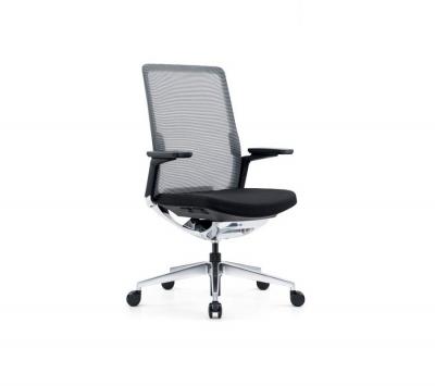 Кресло офисное / Monro / черная сетка / черный пластик / база алюминий