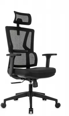 Кресло эргономичное Бюрократ MC-711N-H черный сетка/ткань с подголов. крестов. пластик