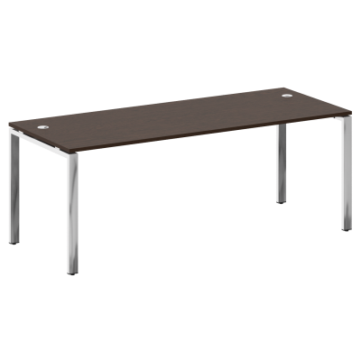 Metal System Direct Стол рабочий руковод. П-обр. м/к БП.СРР-6.8 Венге Цаво/Нержавеющая Сталь 2000*80
