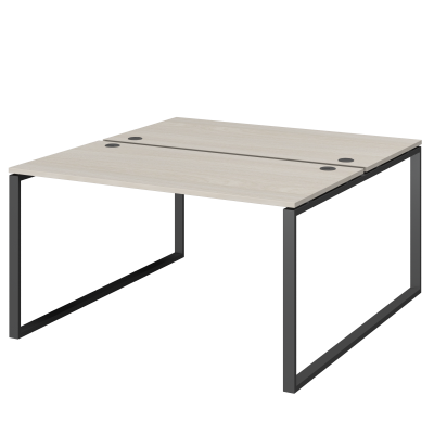 Бенч двойной на 2 рабочих места Арго-М АМБ.О-002 Ясень шимо/Антрацит (1200x1496x760)