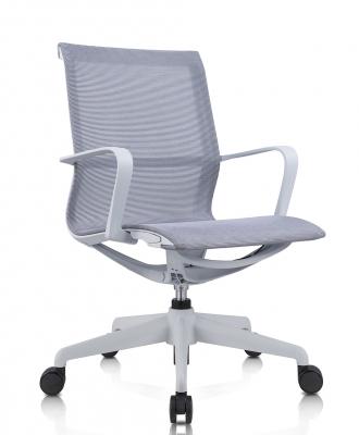 Кресло офисное / Глория / серая  сетка / серый пластик
