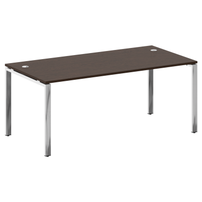 Metal System Direct Стол рабочий руковод. П-обр. м/к БП.СРР-5.9 Венге Цаво/Нержавеющая Сталь 1800*90