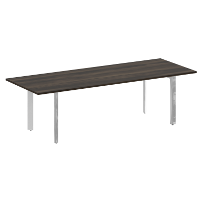 Onix Direct Lux Стол переговорный П-обр. м/к M-O.MP-PRG-25 Дуб Мали/Нержавеющая Сталь/Хром 2580*980*