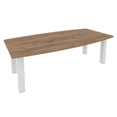 First Стол переговорный KPRG-1 Дуб Табак/Металл Белый 2400*1200*750