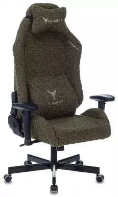 Кресло игровое Knight T1 хаки экомех с подголов. крестов. металл