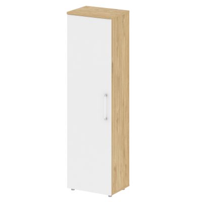 Shift Гардероб узкий (универсальный левый/правый) SK.GB-1 Тиквуд Светлый/Белый Бриллиант 560*420*197