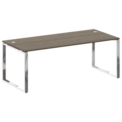 Metal System Direct Стол рабочий руковод. О-обр. м/к БО.СРР-6.9 Вяз Благородный/Нержавеющая Сталь 20