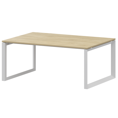 Стол переговорный на металлокаркасе Аргентум-МП НТМП.О.160.11 Баттл Рок/Белый (1600x1100x750)