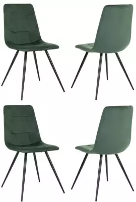 Стул для дома Бюрократ CH-K1_4 комплект 4шт зеленый Holland 30 металл черный на ножках (CH-K1_1/HL30_4)