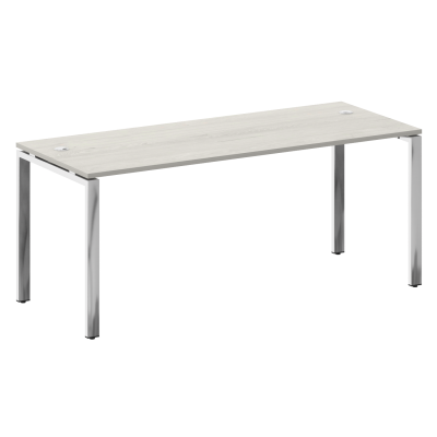 Metal System Direct Стол рабочий руковод. П-обр. м/к БП.СРР-5.7 Дуб Наварра/Нержавеющая Сталь 1800*7