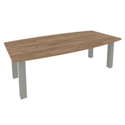 First Стол переговорный KPRG-1 Дуб Табак/Металл Серый 2400*1200*750