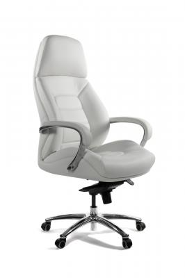 Кресло офисное / Porsche / слоновая кость кожа / алюминий крестовина