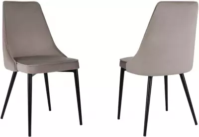 Стул для дома Бюрократ CH-K4_2 комплект 2шт т.бежевый Holland 61 металл черный на ножках (CH-K4_1/HL61_2)