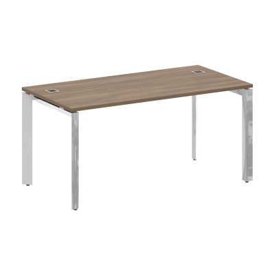 Onix Direct Lux Стол руководителя П-обр. м/к M-O.MP-SRR-4.8 Дуб Аризона/Нержавеющая Сталь/Хром 1580*