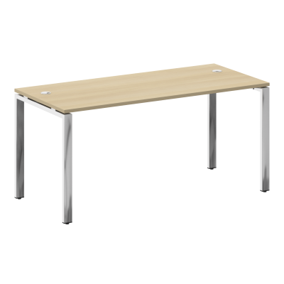 Metal System Direct Стол рабочий руковод. П-обр. м/к БП.СРР-4.7 Акация Лорка/Нержавеющая Сталь 1600*