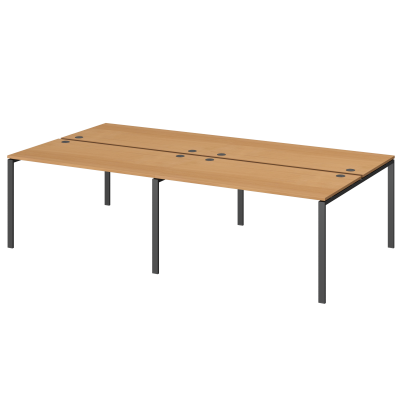 Бенч двойной на 4 рабочих места Арго-М АМБ-004.60-4 Ольха/Антрацит (3200x1236x760)