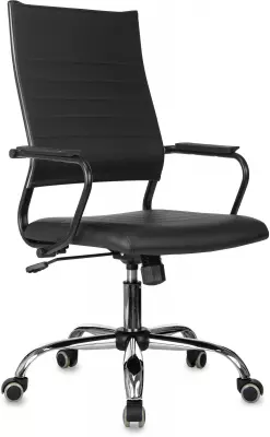 Кресло руководителя Бюрократ CH BALANCE SL Line черный экокожа крестов. металл хром