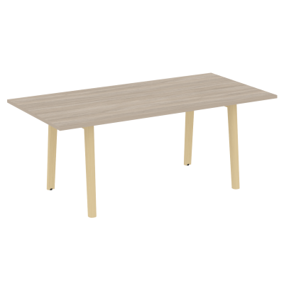 Onix Wood Direct Стол переговорный OW.PRG-19 Дуб Аттик/Дуб Светлый/Металл Белый 1980*980*750
