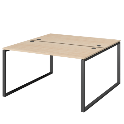 Бенч двойной на 2 рабочих места Арго-М АМБ.О-003 Бук/Антрацит (1400x1496x760)