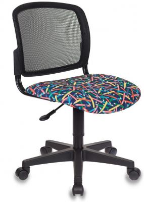 Кресло детское Бюрократ CH-296NX черный карандаши крестов. пластик