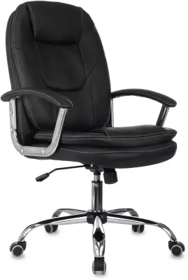 Кресло руководителя Бюрократ CH-868SL черный экокожа крестов. металл хром