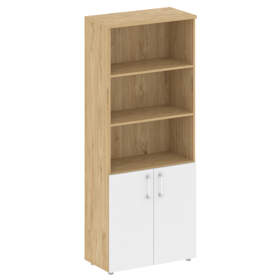 Shift Шкаф высокий широкий SK.ST-1.1 Тиквуд Светлый/Белый Бриллиант 800*420*1977