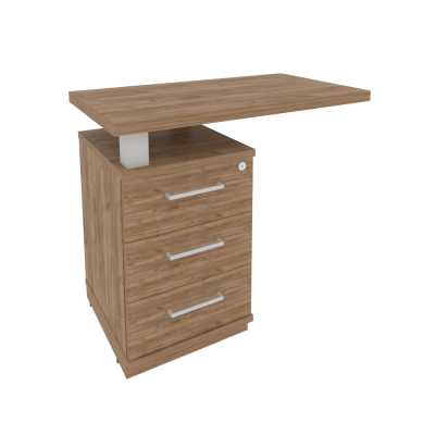 First Тумба приставная с топом левая KTP-1 (L) Дуб Табак 900*500*765