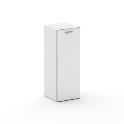 Fresco Шкаф узкий средний левый FR.SU-204 (L) white Белый Бриллиант/Лакобель Белый/Хром 450*460*1202