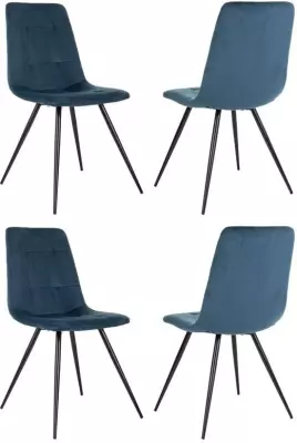 Стул для дома Бюрократ CH-K1_4 комплект 4шт синий Holland 58 металл черный на ножках (CH-K1_1/HL58_4)