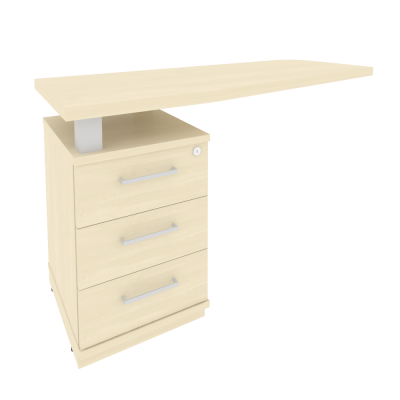 First Тумба приставная с топом левая KTP-2 (L) Клен 1300*500*765