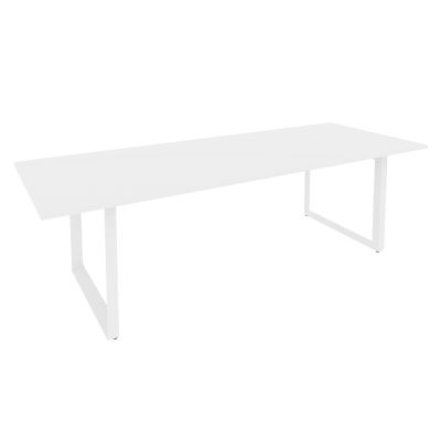 Onix Direct Стол переговорный на О-образном м/к O.MO-PRG-25 Белый Бриллиант/Металл Белый 2580*980*75